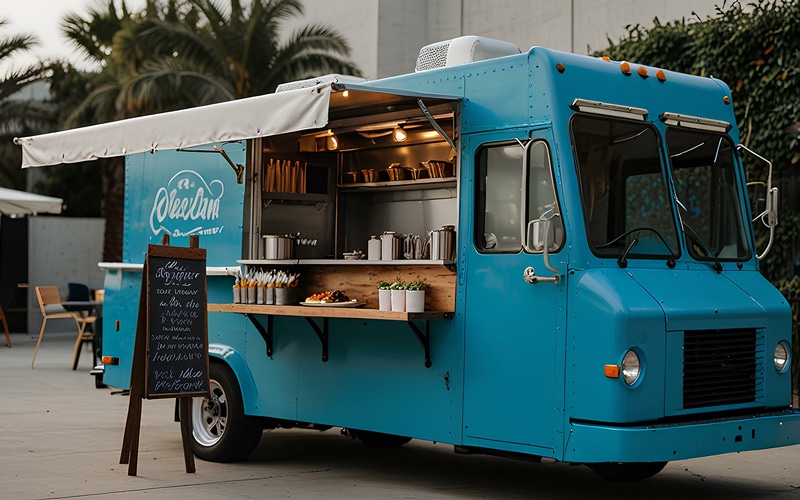 Foodtruck dans un camping